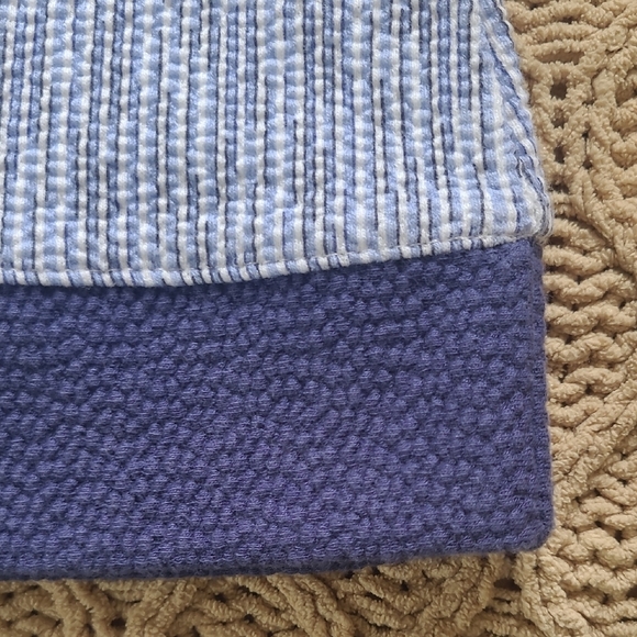 Zara Baby Blue & White Striped Seersucker Knit Dress - Size 3-6 Months - Picture 5 of 8